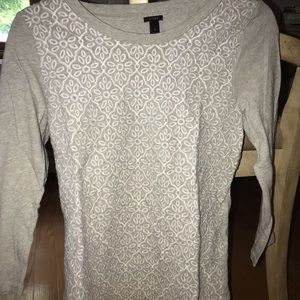 J Crew Grey 3/4 sleeve tee
